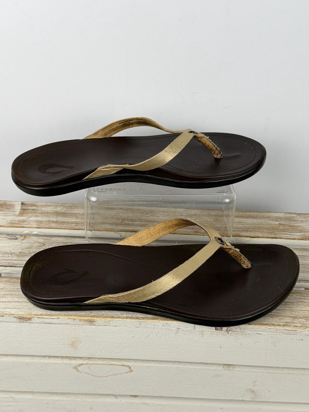 OluKai Ho'opio Leather Sandals women’s size 6 - Picture 2 of 14